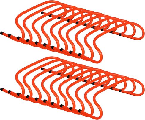 20 PCS Agility Hurdles, 6" 9" 12.6" Speed Training Equipment for Kids & Athletes, Plyometric Hurdles for Soccer, Football, Basketball, Baseball, Indoor Outdoor Sports in Kuwait