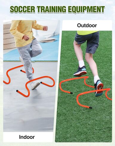 20 PCS Agility Hurdles, 6" 9" 12.6" Speed Training Equipment for Kids & Athletes, Plyometric Hurdles for Soccer, Football, Basketball, Baseball, Indoor Outdoor Sports in Kuwait