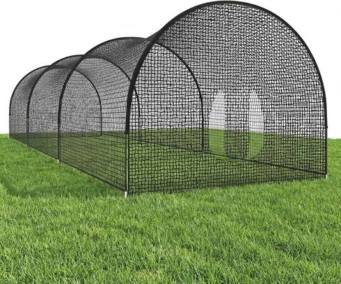 33ft Baseball Batting Cage with Frame and Net, 33 x 12 x 8 ft Practice Net for Batting and Pitching, Full Enclosure Training Cage for Baseball, Softball and Golf, for Backyard or Field in Kuwait