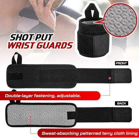 Blueweenly Shot Put المعصم التفاف التدريب المعصم التفاف المعصم لمط النار وضع معصمه مع قماش تيري داخلي ناعم للرجال والنساء ممارسة المنافسة in Saudi Arabia