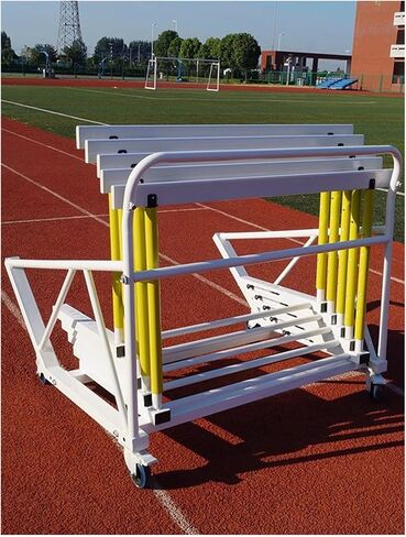 4-Wheel Portable Hurdle Trolley - Heavy-Duty Track & Field Equipment Transport Cart for Easy Loading and Storage, Ideal for Athletes and Coaches in Kuwait