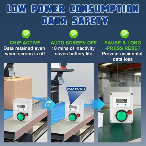 JIAWANSHUN LED Digital Up Down Counter,5-Digit Push Button Counter with Reset & Pause,Auto Off&Data Storage,Digital Lap Counter for Swim Lap Tracker,Gym Training & Softball Training in Kuwait