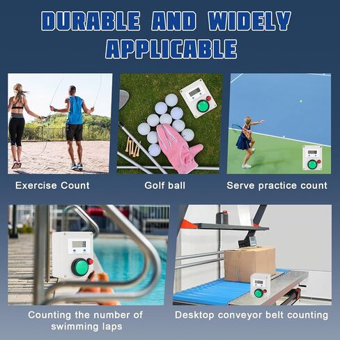 JIAWANSHUN LED Digital Up Down Counter,5-Digit Push Button Counter with Reset & Pause,Auto Off&Data Storage,Digital Lap Counter for Swim Lap Tracker,Gym Training & Softball Training in Kuwait