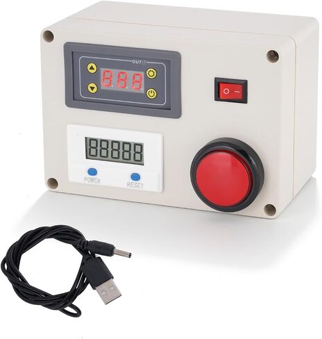 Countdown Tally Counter 0-99999 Counts 0.01s-999min,USB Powered Timer Counter Compatible with Power Bank,Large Red Button for Timed Drills, Sports Training & Production Line Speed Checks in Kuwait