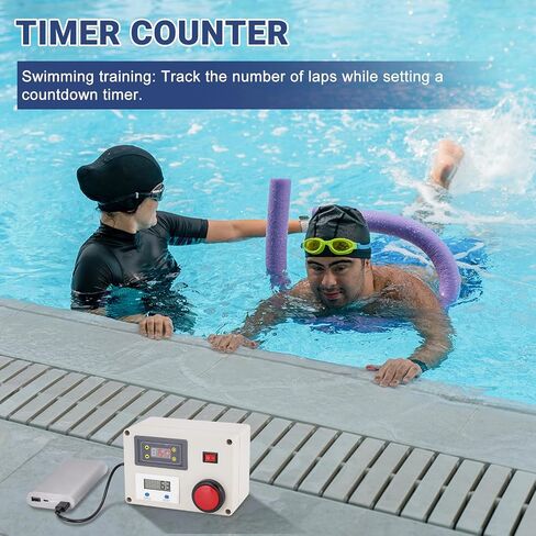 Countdown Tally Counter 0-99999 Counts 0.01s-999min,USB Powered Timer Counter Compatible with Power Bank,Large Red Button for Timed Drills, Sports Training & Production Line Speed Checks in Kuwait