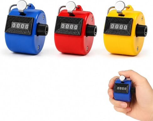Counter,3 Pcs Handheld Clicker Counters,4-Digit Number Clicker Counter,for Coaching, Knitting, People, Lap, Fishing,Office,Golf, Toddler & Fidget in Kuwait