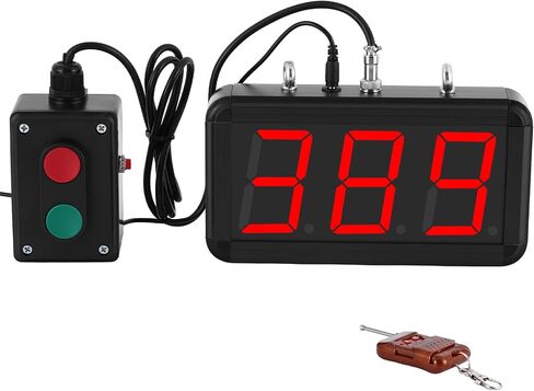 JIAWANSHUN 3Digits LED Digital Lap Counter 3.5 Inch, Up Down Count with Custom Initial Value, Aluminum Frame for Sports & Golf & Kart Racing in Kuwait
