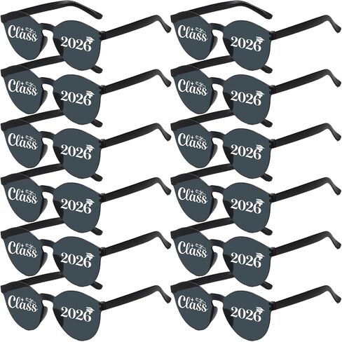 Vegove 12pc Class of 2025 Graduation Sunglasses - Prom Costume Eyewear Party Propooth Propooth for Grand Celebration Supplies in Kuwait