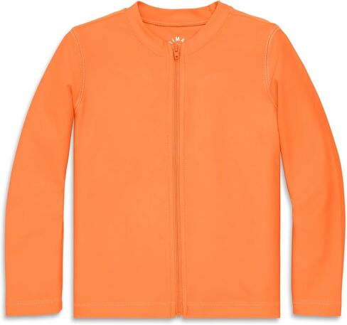 Primary Kids Long Sleeve Full-Zip Rash Guard, Swim Shirt, UPF 50+, Made with Recycled Materials in Saudi Arabia