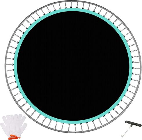 Trampoline Replacement Mat – Fit 14 Ft Frame with 72/84/96 V-Hooks Using 5.3-9.0" Springs, UV-Resistant, with Install Tool (Spring not Included) in Saudi Arabia