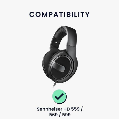 وسادة أذن kwmobile 2X متوافقة مع Sennheiser HD 559/569 / 599 - وسادة أذن قطيفة بديلة لسماعات الرأس - بني in Kuwait