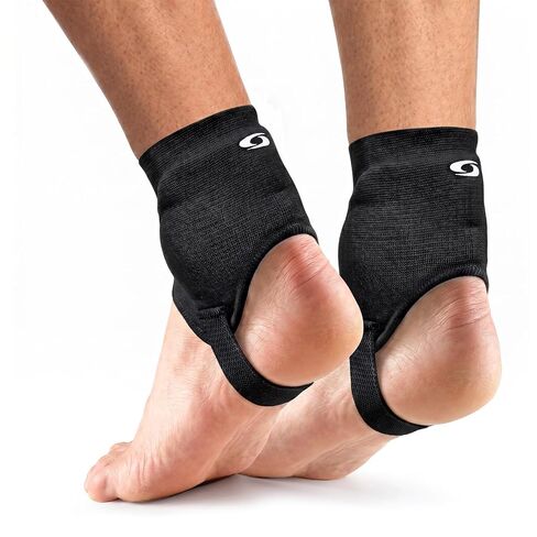 COELO Ankle Guards for Soccer (1 Pair) | Dual-Side Cushioning with Plastic Support Pads & Elastic Heel Band | Breathable Ankle Guard for Sports Football Activities | Left & Right Set (Black) in Kuwait