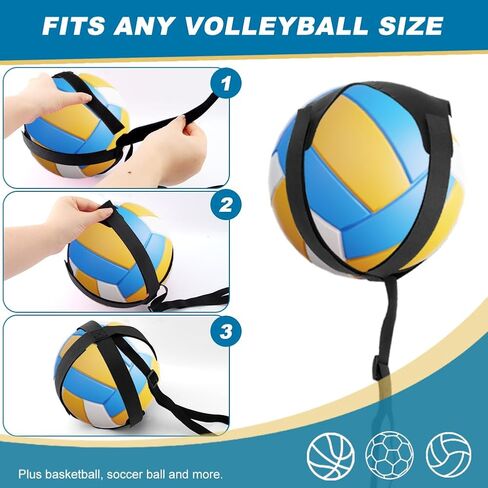 Volleyball Training Equipment Aid, Professional Training Rebounder Set, Adjustable Solo Volleyball Trainer to Practice Serve, Spike, Set and Pass, Perfect for Beginners & Pro in Kuwait