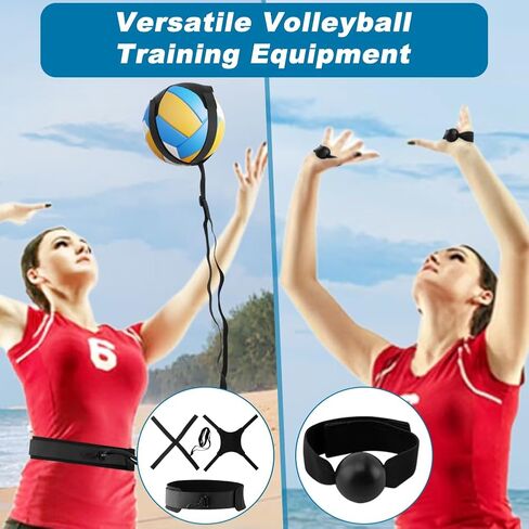 Volleyball Training Equipment Aid, Professional Training Rebounder Set, Adjustable Solo Volleyball Trainer to Practice Serve, Spike, Set and Pass, Perfect for Beginners & Pro in Kuwait