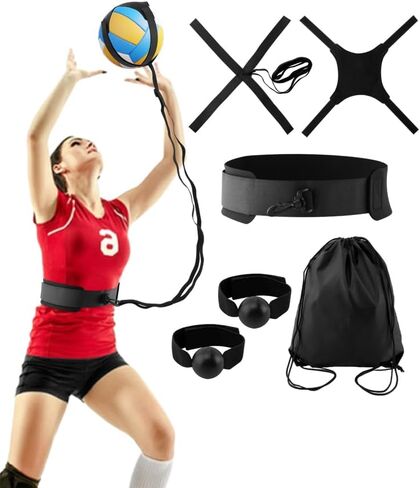 Volleyball Training Equipment Aid, Professional Training Rebounder Set, Adjustable Solo Volleyball Trainer to Practice Serve, Spike, Set and Pass, Perfect for Beginners & Pro in Kuwait