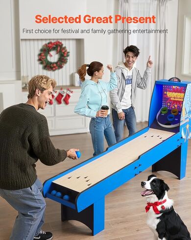 طاولة ألعاب VEVOR Roll and Score Classic Arcade، آلة طاولة Sky Ball، مسجل إلكتروني LED وإضاءة المسار، صوت، إرجاع الكرة تلقائيًا، غرفة ألعاب ترفيهية منزلية in Kuwait