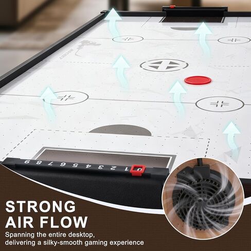 4-in-1 Multi Game Table, 54" Combination Game Table Set, Combo Games Table with Air Hockey, Table Tennis, Foosball, Poker Tabletop for Family, Game Room, Teenagers, Adults in Kuwait