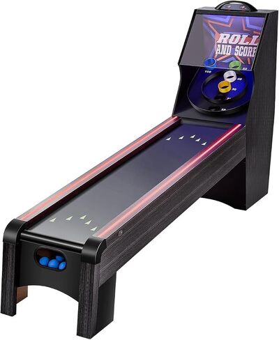 طاولة ألعاب VEVOR Roll and Score Classic Arcade، آلة طاولة Sky Ball، مسجل إلكتروني LED وإضاءة المسار، صوت، إرجاع الكرة تلقائيًا، غرفة ألعاب ترفيهية منزلية in Kuwait