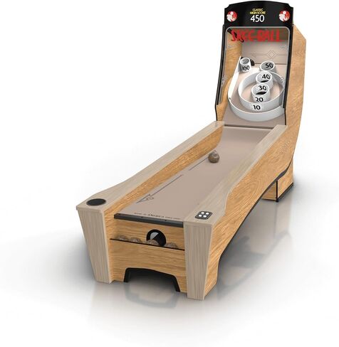 لعبة آلة الطاولة Skee-Ball Arcade لغرفة الترفيه في الطابق السفلي المنزلي - قسط + متعة كلاسيكية حنين للفة والنتيجة - صنع في الولايات المتحدة الأمريكية in Kuwait