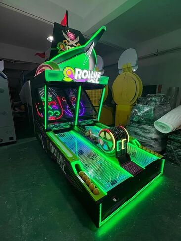 لعبة CREATIVE ARCADES Neon Pirate Dual-Lane Skeeball Machine، تعمل بقطع النقود المعدنية، استرداد التذاكر، إضاءة LED، موضوع القراصنة، للأروقة وFECs in Kuwait