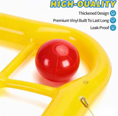 Pool Toys Game Set, Inflatable Tic-Tac-Toe Toy with 10 Balls for Adults Teens, Ideal for Summer Toys Pool Party Games, Beach, Field Day Activities in Kuwait