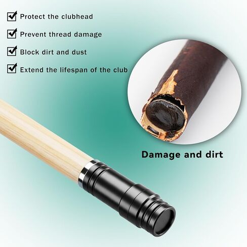 Pool Cue Joint Protectors 5/16 x 18 Black Plastic Stick Joint Protector Caps Pool-Joint Thread Cap for Players Pool Billiard Cues(1 Pair Male and Female) in Kuwait