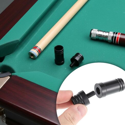 Pool Cue Joint Protectors 5/16 x 18 Black Plastic Stick Joint Protector Caps Pool-Joint Thread Cap for Players Pool Billiard Cues(1 Pair Male and Female) in Kuwait