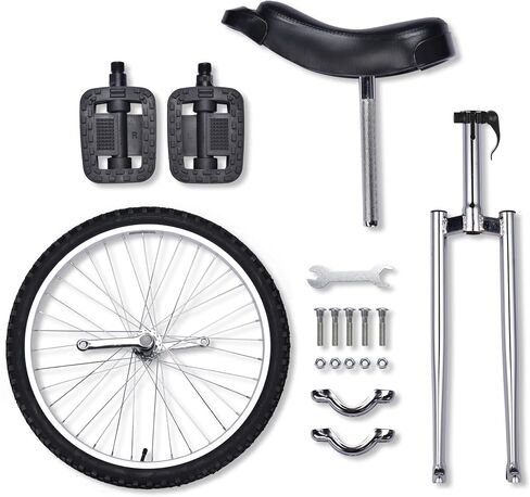 WinSpin 16" - 24" Wheel Unicycle Leakproof Butyl Tire Wheel Cycling Outdoor Sports Fitness Exercise Health Silver in Kuwait