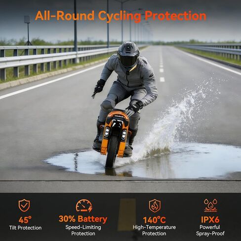 KINGSONG S16Pro Electric Unicycle One Wheel Self Balancing Unicycle for Adults, 25 MPH Top Speed & 35° Climbing, Smart Self-Balancing Commuter Electric, with App Control (Orange) in Kuwait