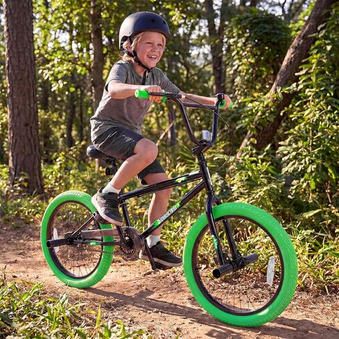 دراجة Goplus Freestyle BMX، دراجة خدعة مقاس 20 بوصة مع توجيه 360 درجة، 4 أوتاد، مقعد قابل للتعديل، فرامل U، إطار فولاذي Hi-Ten، دراجة تدريب للمبتدئين والمراهقين والشباب والأولاد والبنات in Kuwait