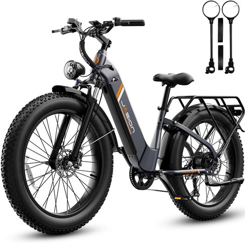 Jasion Thunder/PRO/ST دراجة كهربائية، 2000 واط/1800 واط ذروة Ebikes للبالغين، 26 بوصة أفضل دراجة إلكترونية للرجال، 90/80 ميل مع بطارية 1040Wh/864Wh، 35/30+MPH دراجات السرعة القصوى، سعة 500/400LB in Kuwait