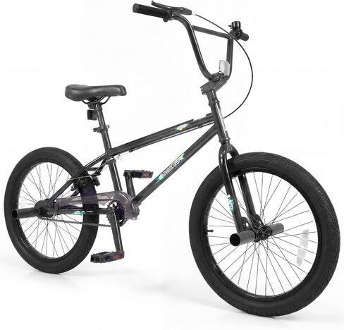 دراجة Goplus Freestyle BMX، دراجة خدعة مقاس 20 بوصة مع توجيه 360 درجة، 4 أوتاد، مقعد قابل للتعديل، فرامل U، إطار فولاذي Hi-Ten، دراجة تدريب للمبتدئين والمراهقين والشباب والأولاد والبنات in Kuwait