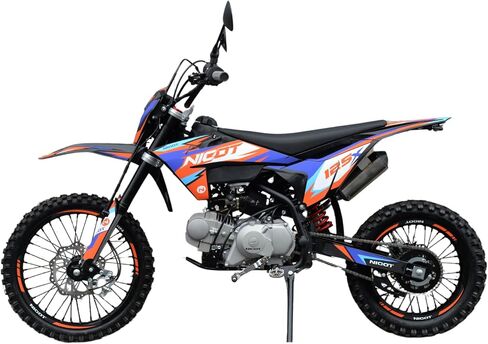 NICOT 125X 125cc EFI الدراجة الترابية المحقونة بالوقود - رائعة للراكبين بعمر 16 عامًا فما فوق، عجلات 17/14 بوصة، موتوكروس على الطرق الوعرة رباعي الأشواط مع ناقل حركة يدوي 4 سرعات، إطار متين وقوة تهيمن على المسار in Saudi Arabia