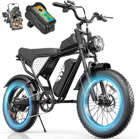 Adult Mountain Bike, 20-inch Wide-tire All-Terrain e-Bike Equipped with a Full-Suspension System, Suitable for Mountain Trails and Off-Road Riding in Kuwait