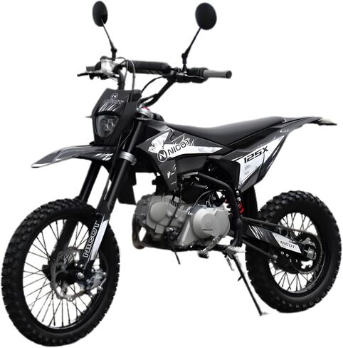 NICOT 125X 125cc EFI الدراجة الترابية المحقونة بالوقود - رائعة للراكبين بعمر 16 عامًا فما فوق، عجلات 17/14 بوصة، موتوكروس على الطرق الوعرة رباعي الأشواط مع ناقل حركة يدوي 4 سرعات، إطار متين وقوة تهيمن على المسار in Saudi Arabia