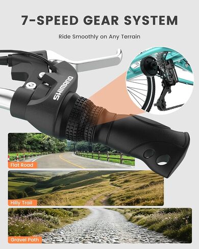 Slsy Adult Folding Tricycles, 7 Speed Folding Adult Trikes, 20 24 26 Inch 3 Wheel Bikes with Low Step-Through, Foldable Tricycle for Adults, Women, Men, Seniors in Kuwait