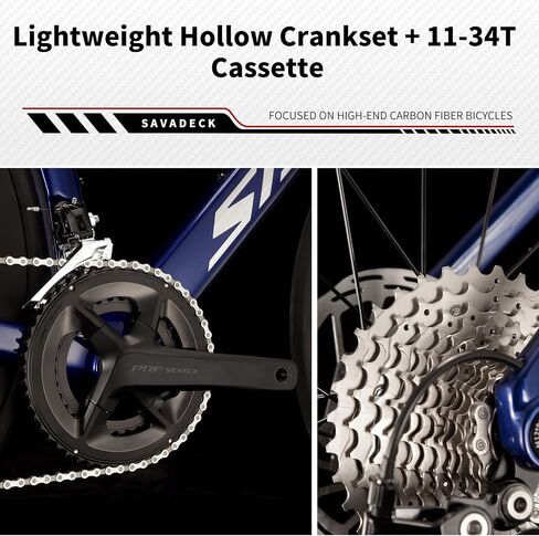 SAVADECK Full Carbon Racing Bike A7L Pro 2026 – Carbon Frame & Wheelset, with Shimano R7120 24-Speed, Hydraulic Disc Brakes, 90% Pre-Assembled in Kuwait