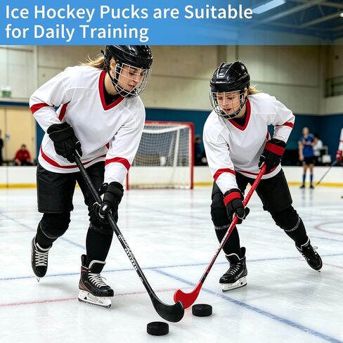18 Pack 3 Inch Ice Hockey Pucks with Storage Bag Official Regulation Weight & Size for Indoor Use Sport, Practice and Training in Kuwait