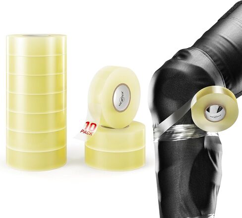 Rezztek Hockey Clear Shin Pad Tape, 1" x 27 yd – Clear Hockey Sock Tape – Stretch and Rip – Durable Tape in Kuwait