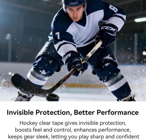 Clear Hockey Tape 24-Pack 1" x 82FT – Stretchable & Easy-Tear, Strong Adhesive, No-Residue. Professional Grade PVC Hockey Stick Tape for Blades, Handles, Socks & Gear in Kuwait