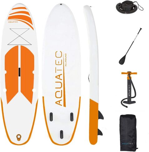 AQUATEC 6" Thick Inflatable Paddle Boards - Premium Paddle Board | SUP Accessories - Adjustable Paddle, Pump & Backpack in Kuwait