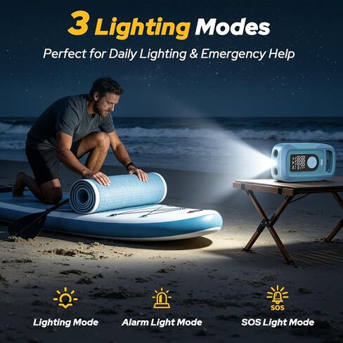 150PSI Electric Paddle Board Pump, 16000mAh Cordless Rechargeable SUP Pump with LED Light, Intelligent Triple Stage Inflation & Deflation, Auto-Off for Stand Up Paddle Boards, Surfing Kite, Tent, Boat in Kuwait
