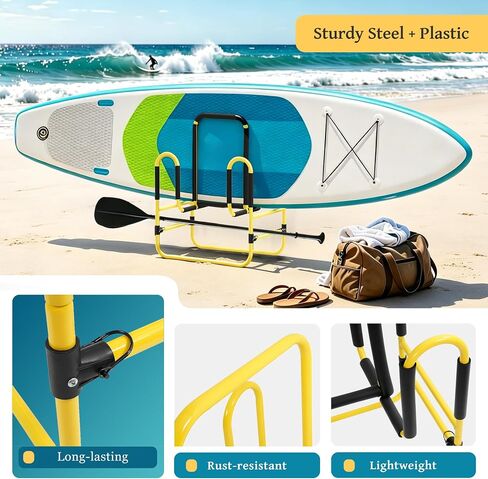 Surfboard Storage Stand Double Up Sup Stand Holds 2 Paddle Boards Steel Powder Coated with Foam Paddings in Kuwait