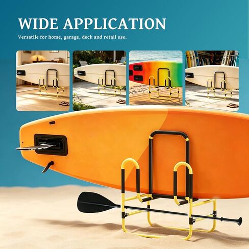 Surfboard Storage Stand Double Up Sup Stand Holds 2 Paddle Boards Steel Powder Coated with Foam Paddings in Kuwait