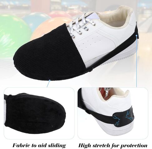 2pcs Bowling Shoe Covers Bowlings Shoe Slider 6.69 Inch with Elastic Band for Men Women Adjustable Covers Bow Ling Accessories Universal for Bowler Playing Ball and Dancing in Kuwait