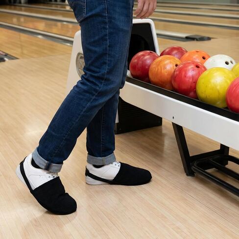 2pcs Bowling Shoe Covers Bowlings Shoe Slider 6.69 Inch with Elastic Band for Men Women Adjustable Covers Bow Ling Accessories Universal for Bowler Playing Ball and Dancing in Kuwait