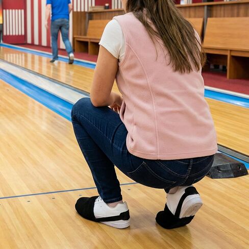 2pcs Bowling Shoe Covers Bowlings Shoe Slider 6.69 Inch with Elastic Band for Men Women Adjustable Covers Bow Ling Accessories Universal for Bowler Playing Ball and Dancing in Kuwait