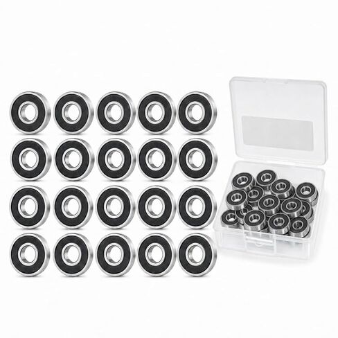 608RS Ball Bearings (10 Pack) – Double Rubber Sealed 608-2RS Precision Bearings for Inline Skates, Roller Skates & Skateboards – 8x22x7mm Miniature Deep Groove Wheel Replacement Bearings in Kuwait