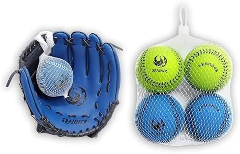 PHINIX 10" Baseball Glove Tee Ball Mitts with 5 Soft Balls in Kuwait