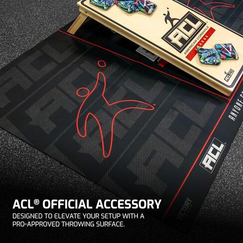 وسادات ACL Pro Pitch مرخصة رسميًا - مجموعة من 2 سجادة مطاطية غير قابلة للانزلاق مقاس 5 × 8 بوصة، قابلة للحمل، مقاومة للماء، ومطبوعة بالأشعة فوق البنفسجية للاستخدام الداخلي والخارجي in Kuwait